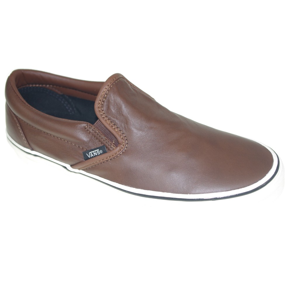 soft leather classic slip on vans